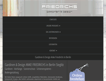 Tablet Screenshot of gardinen-friedrichs.de